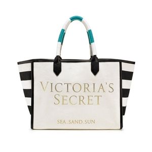 Victoria's Secret Striped Canvas Tote